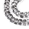 Electroplate Transparent Glass Beads Strands EGLA-N022-04A-D02-3