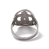 201 Stainless Steel Cross Crown Finger Ring RJEW-J051-48P-3