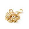 Brass Micro Pave Cubic Zirconia Pendants KK-P320-04B-G-2