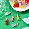 50Pcs 5 Colors ABS Plastic Imitation Pearl Pendants PALLOY-JF03909-5