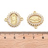 Rack Plating Brass Micro Pave Clear Cubic Zirconia Religion Virgin Mary Connector Charms KK-H449-61G-05-NR-3
