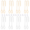 8 Pairs 4 Colors 304 Stainless Steel Ear Thread EJEW-UN0002-03-1