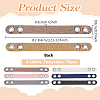 18Pcs 6 Colors Imitation Leather Bag Webbing Straps with Silver Color Plated Metal Eyelets for Bag Accessories DIY-NB0016-35-2