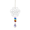 Glass Teardrop Hanging Suncatchers HJEW-WH0201-002-8