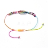 Adjustable Nylon Cord Link Bracelets BJEW-JB04938-M-5