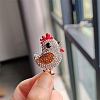 Chick Rhinestone Brooch PW-WG23392-01-1