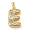 Brass Micro Pave Cubic Zirconia Pendants KK-E061-03G-05-1