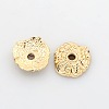 Nickel Free & Lead Free Light Gold Tone Alloy Flower Bead Caps PALLOY-J471-44G-FF-1