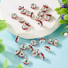 30Pcs 2 Colors Brass Rhinestone Spacer Beads RB-TA0001-29H-3