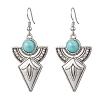 Synthetic Turquoise & Alloy Dangle Earrings EJEW-JE06922-4