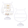 3-Tier PP Plastic Earring Display Stands EDIS-WH0012-28B-1