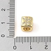 Brass Micro Pave Clear Cubic Zirconia European Beads LS-KK-K368-01G-12-3