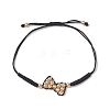 Brass & Nylon Thread Braided Bead Bracelets for Women BJEW-JB10751-02-1