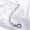 Tarnish Resistant 304 Stainless Steel Paperclip Chain Bracelets BJEW-JB04967-3