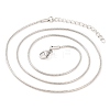 201 Stainless Steel Round Snake Chain Necklaces for Women NJEW-G140-06B-P-1-2