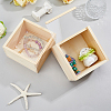 Unfinished Wood Storage Gift Box with Visible Acrylic Slide Lid FIND-WH0420-51-7