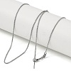 304 Stainless Steel Box chain Necklaces NJEW-H042-09P-1