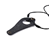 Leather Eyeglasses Strap with Clip Holder and Brass Buckle AJEW-WH0291-87A-3