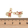 Brass Micro Pave Cubic Zirconia Charms LS-KK-Z129-01G-04-3