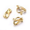 304 Stainless Steel Clip-on Earring Findings STAS-O110-21G-1