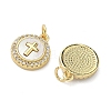 Brass Micro Pave Cubic Zirconia Pendants KK-A282-01G-03-2