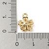 Brass with Clear Cubic Zirconia Charms KK-G478-02D-KCG-3