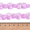 Electroplate Baking Paint Transparent Glass Beads Strands GL-CBA17FF-02A-4