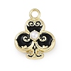 Rack Plating Alloy Enamel Pendants PALLOY-P309-05G-03-1