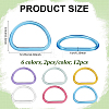 12Pcs 6 Colors D Shaped Resin Bag Handles DIY-PH0035-23-2