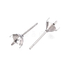 Non-Tarnish 316 Surgical Stainless Steel Stud Earring Setting X-STAS-S117-023B-2