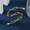 Brass Paperclip Chain Bracelets BJEW-H537-10G-4