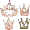 4Pcs 4 Styles Alloy Rhinestones Crown Cake Decoration DIY-SP0003-26RG-1