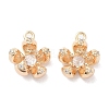 Brass Micro Pave Cubic Zirconia Charms X-KK-F871-34G-1