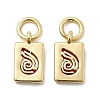 Brass Enamel Charms KK-P338-09G-01-1