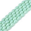 Opaque Solid Color Glass Beads Strands GLAA-N071-01A-C05-1