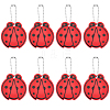 11Pcs PVC Plastic Ladybug Pendant Decorations HJEW-SC0003-22-1
