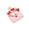 Valentine's Day Alloy Enamel Pendants ENAM-I084-01KCG-30-2