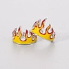 Brass Enamel Cuff Open Rings WG237BA-01-2
