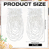 Flower Plastic Embroidery Sew on Cloth Patches PATC-WH0008-252-2