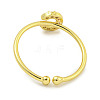 Rack Plating Brass Open Cuff Rings for Women RJEW-F162-02G-C-3