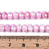 Anti-Tarnish Electroplate Rondelle Glass Beads Strands X-EGLA-T021-6mm-17-02-4