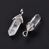 Natural Quartz Crystal Pointed Pendants G-K329-53P-4