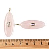Natural Rose Quartz Pendants G-D357-02E-3
