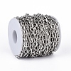 Tarnish Resistant 304 Stainless Steel Dapped Cable Chains CHS-D027-01P-5