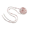 Flower Pattern Fabric Rose Tie Choker Necklaces for Women NJEW-Z022-01F-2