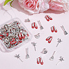 80Pcs 4 Styles Magic Girl Theme Alloy Pendants TIBEP-SC0003-66-5