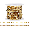 304 Stainless Steel Paperclip Chains CHS-WH0020-005G-1