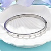 304 Stainless Steel Rhinestone Bangles for Women BJEW-Z092-05P-3