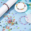360Pcs 9 Colors Transparent & Printed Acrylic Beads OACR-DC0001-40-5