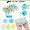 500Pcs Rubberized Style Imitated Silicone Acrylic Beads MACR-SP0001-07F-2